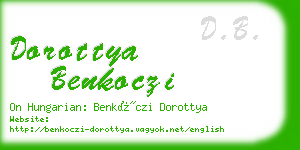 dorottya benkoczi business card